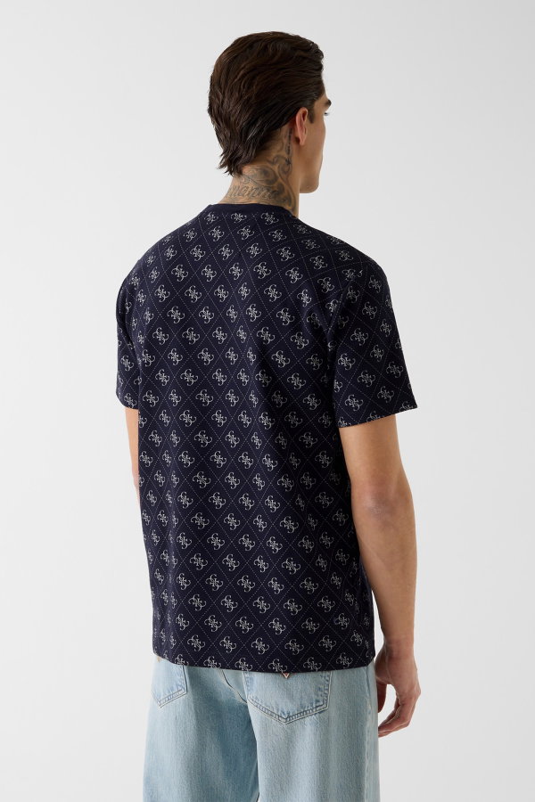 Guess Erkek Bisiklet Yaka T-shirt LACIVERT
