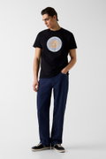 Guess Erkek Bisiklet Yaka T-shirt SIYAH