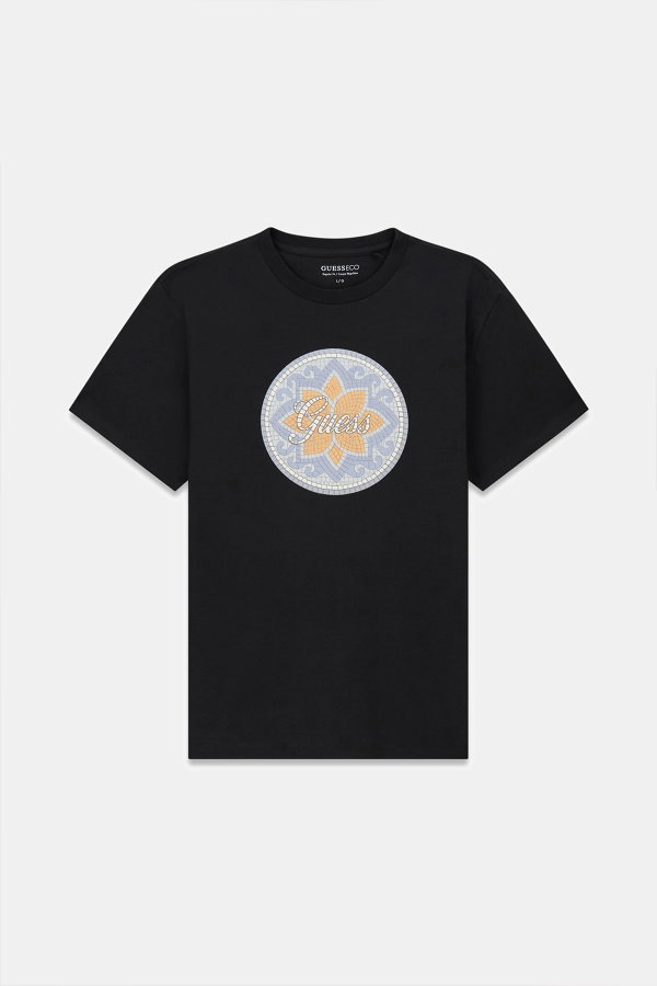 Guess Erkek Bisiklet Yaka T-shirt SIYAH