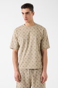 Guess Erkek Bisiklet Yaka T-shirt BEJ
