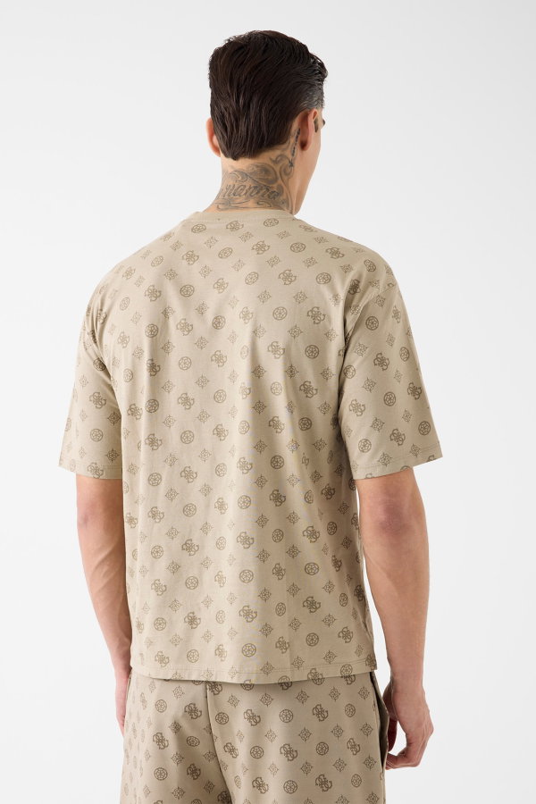Guess Erkek Bisiklet Yaka T-shirt BEJ