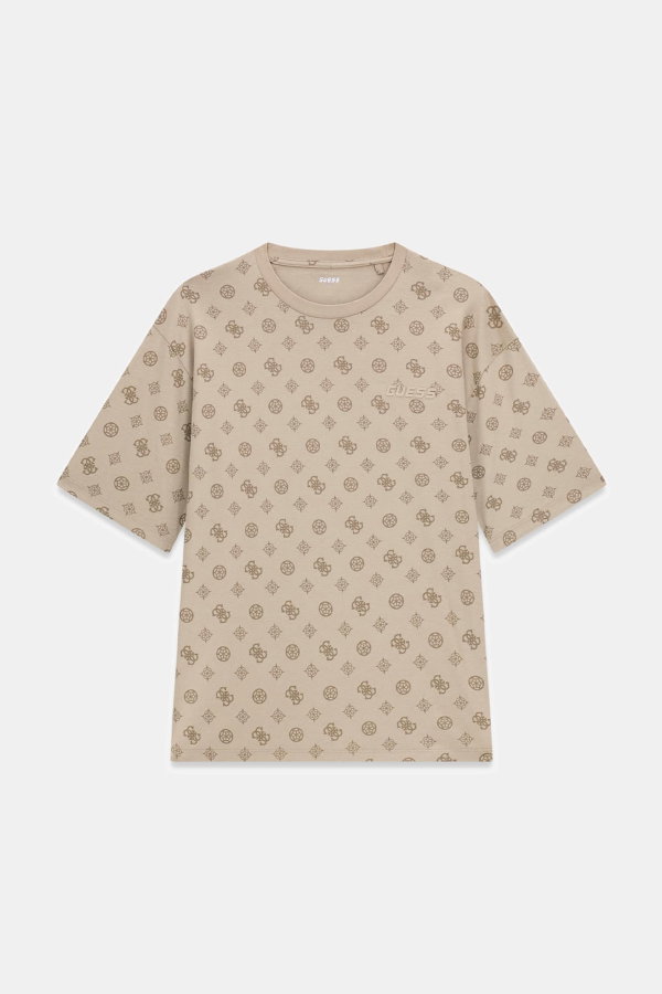 Guess Erkek Bisiklet Yaka T-shirt BEJ