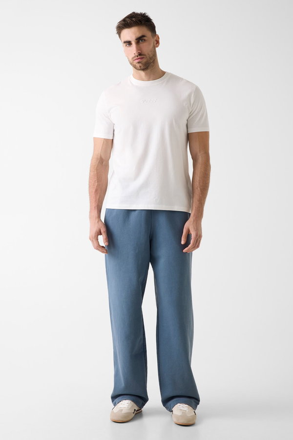 Guess Erkek Bisiklet Yaka T-shirt Beyaz