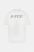 Guess Erkek Bisiklet Yaka T-shirt Beyaz