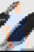 Guess Erkek Bisiklet Yaka T-shirt LACIVERT