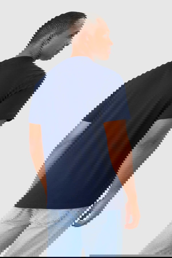 Guess Erkek Bisiklet Yaka T-shirt LACIVERT