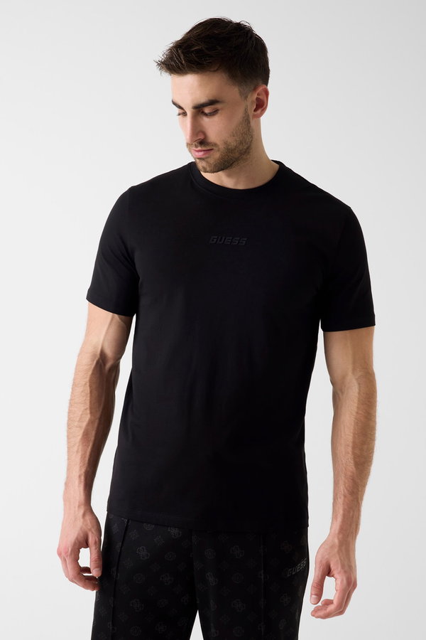 Guess Erkek Bisiklet Yaka T-shirt SIYAH