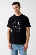 Guess Erkek Bisiklet Yaka T-shirt SIYAH