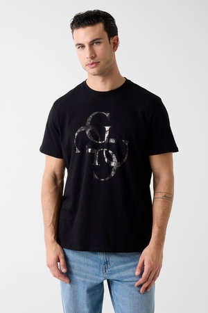 Guess Erkek Bisiklet Yaka T-shirt SIYAH
