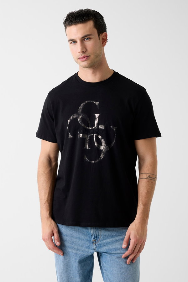 Guess Erkek Bisiklet Yaka T-shirt SIYAH