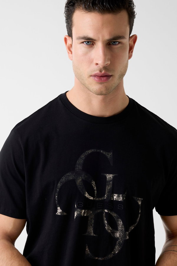 Guess Erkek Bisiklet Yaka T-shirt SIYAH