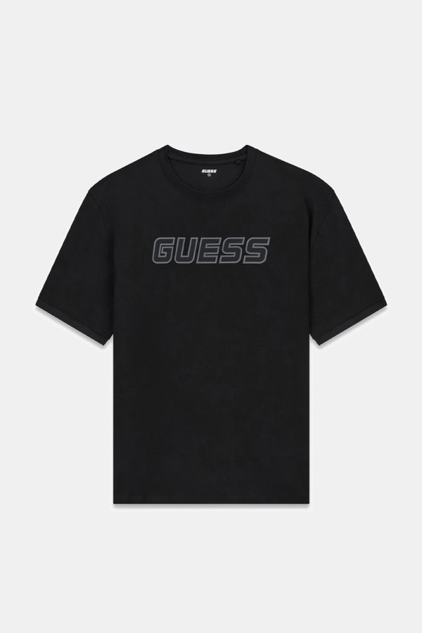 Guess Erkek Bisiklet Yaka T-shirt SIYAH