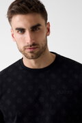 Guess Erkek Bisiklet Yaka T-shirt SIYAH
