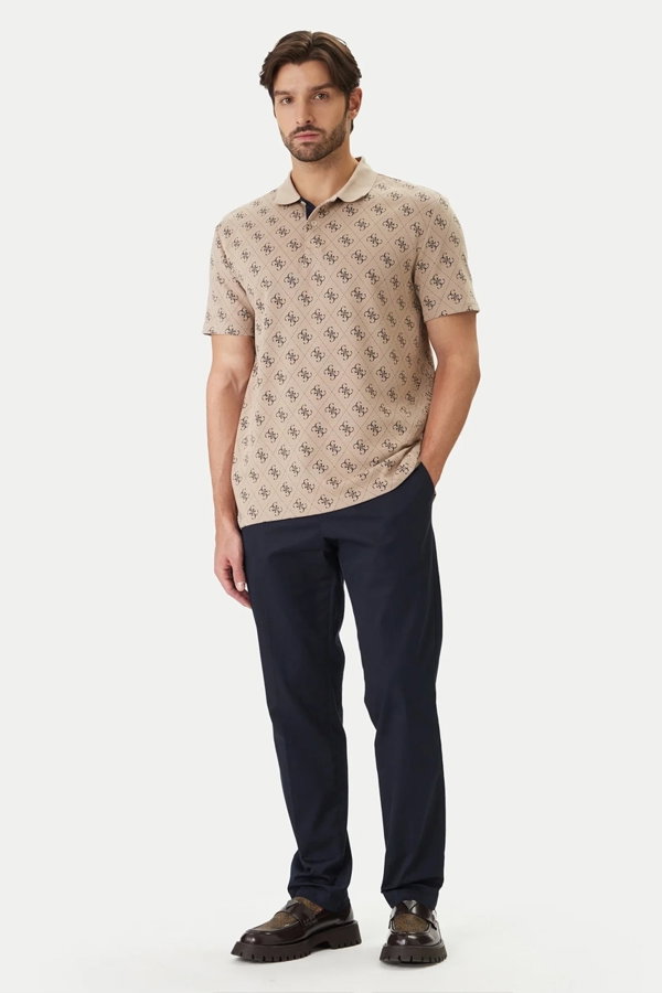 Guess Erkek Polo Yaka T-shirt BEJ