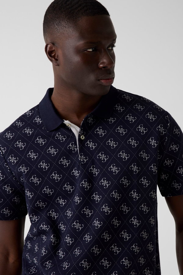 Guess Erkek Polo Yaka T-shirt LACIVERT