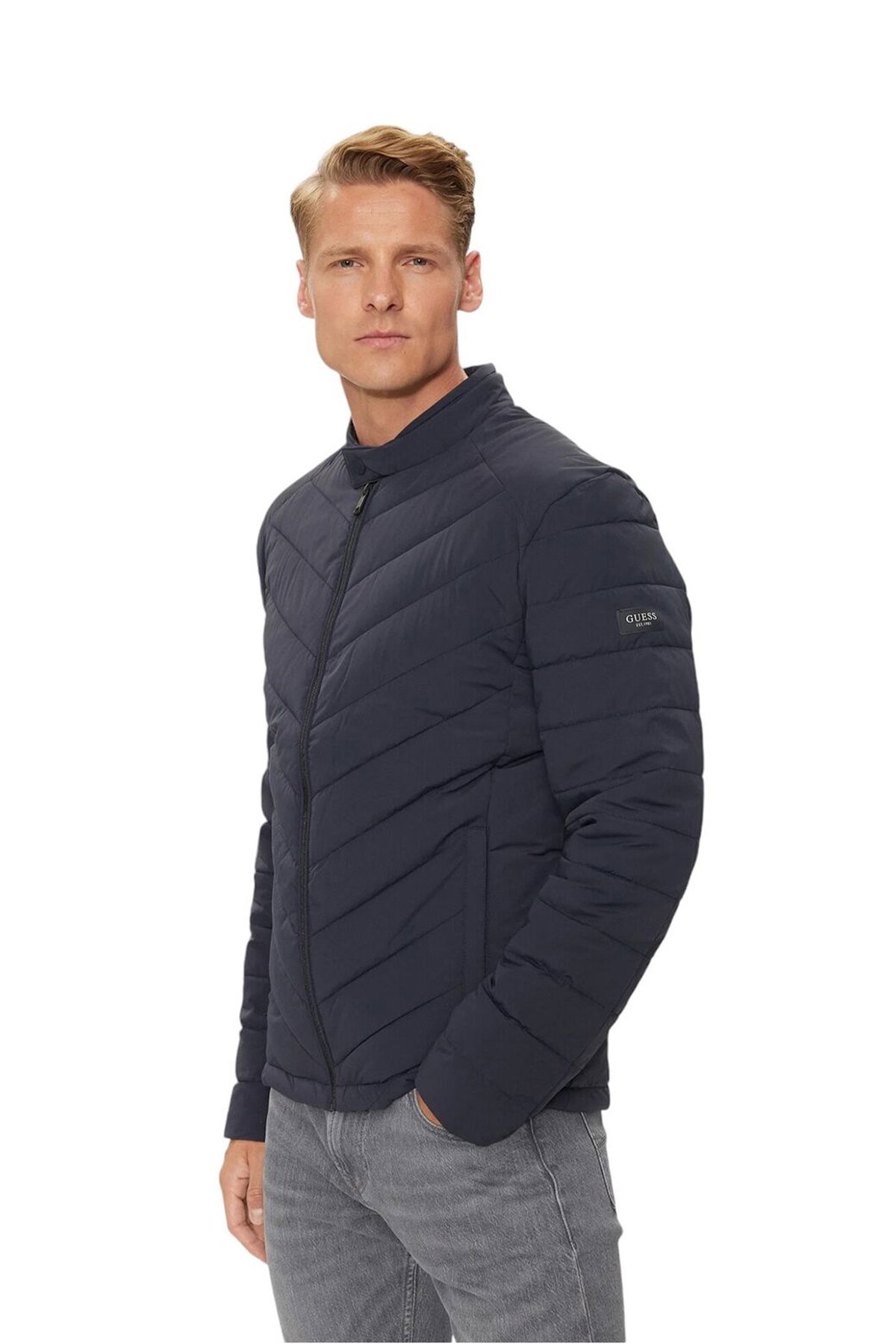 Guess Erkek Şişme Mont LACIVERT