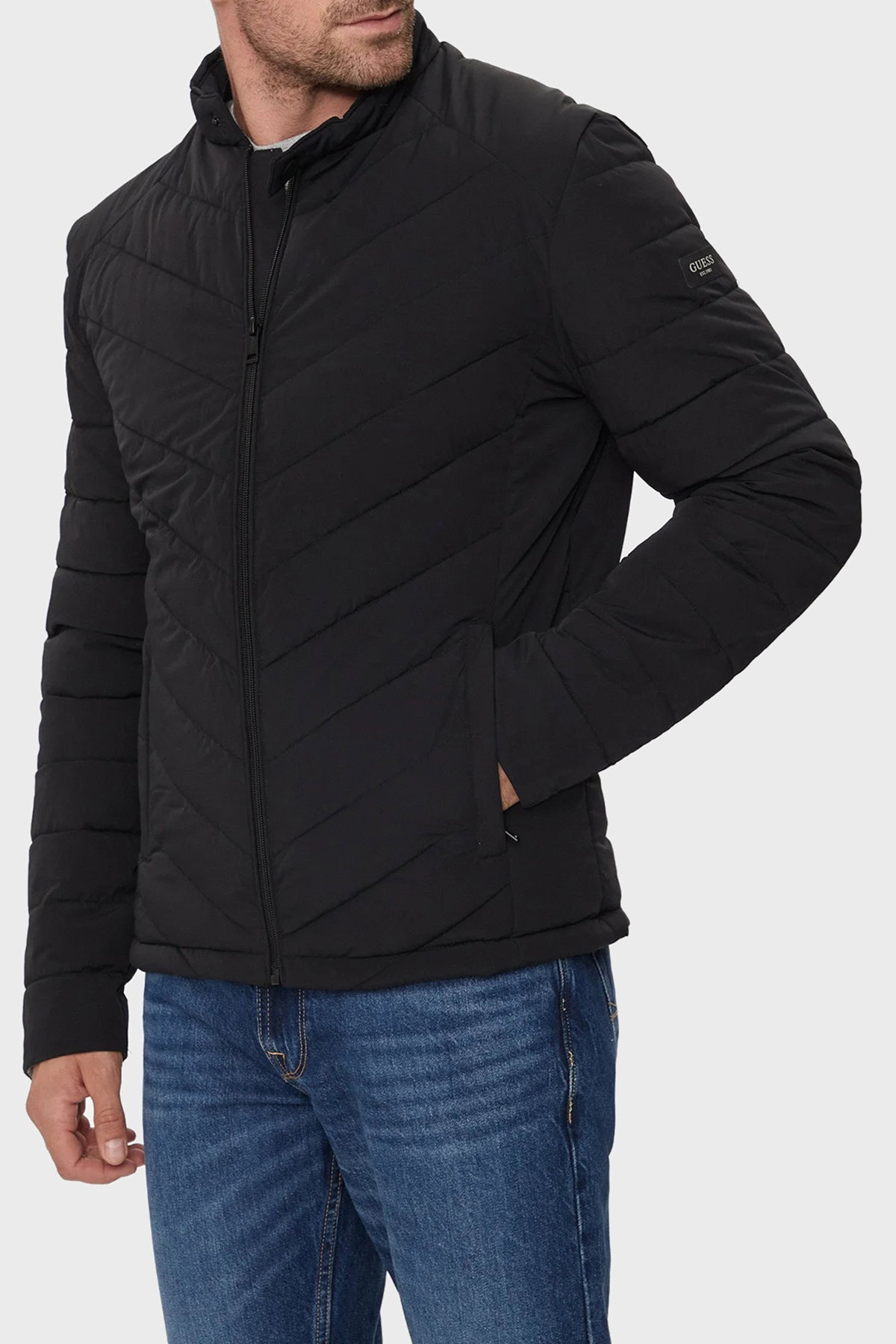 Guess Erkek Şişme Mont SIYAH
