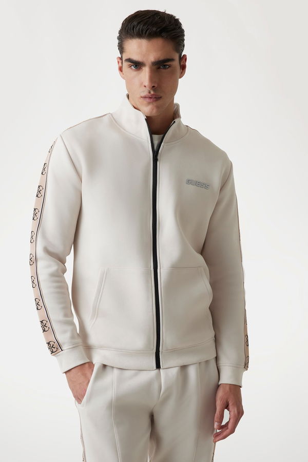 Guess Fermuarlı Erkek Sweatshirt KREM Guess Fermuarlı Erkek Sweatshirt KREM