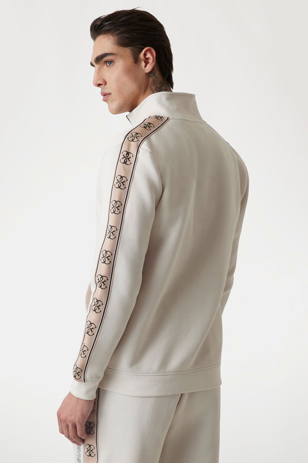 Guess Fermuarlı Erkek Sweatshirt KREM