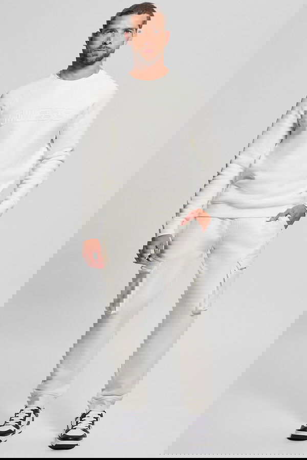 Guess Erkek Sweatshirt KREM