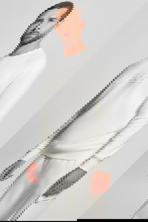 Guess Erkek Sweatshirt KREM