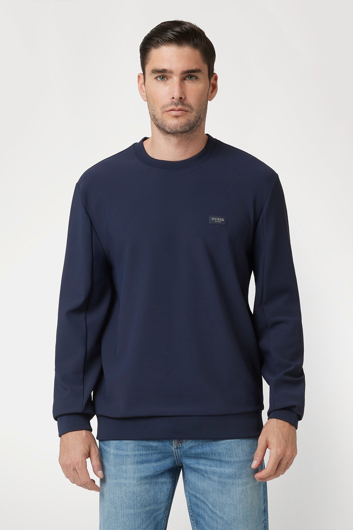Guess Erkek Sweatshirt LACIVERT
