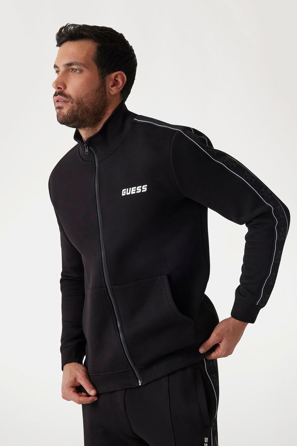 Guess Fermuarlı Erkek Sweatshirt Siyah Guess Fermuarlı Erkek Sweatshirt Siyah