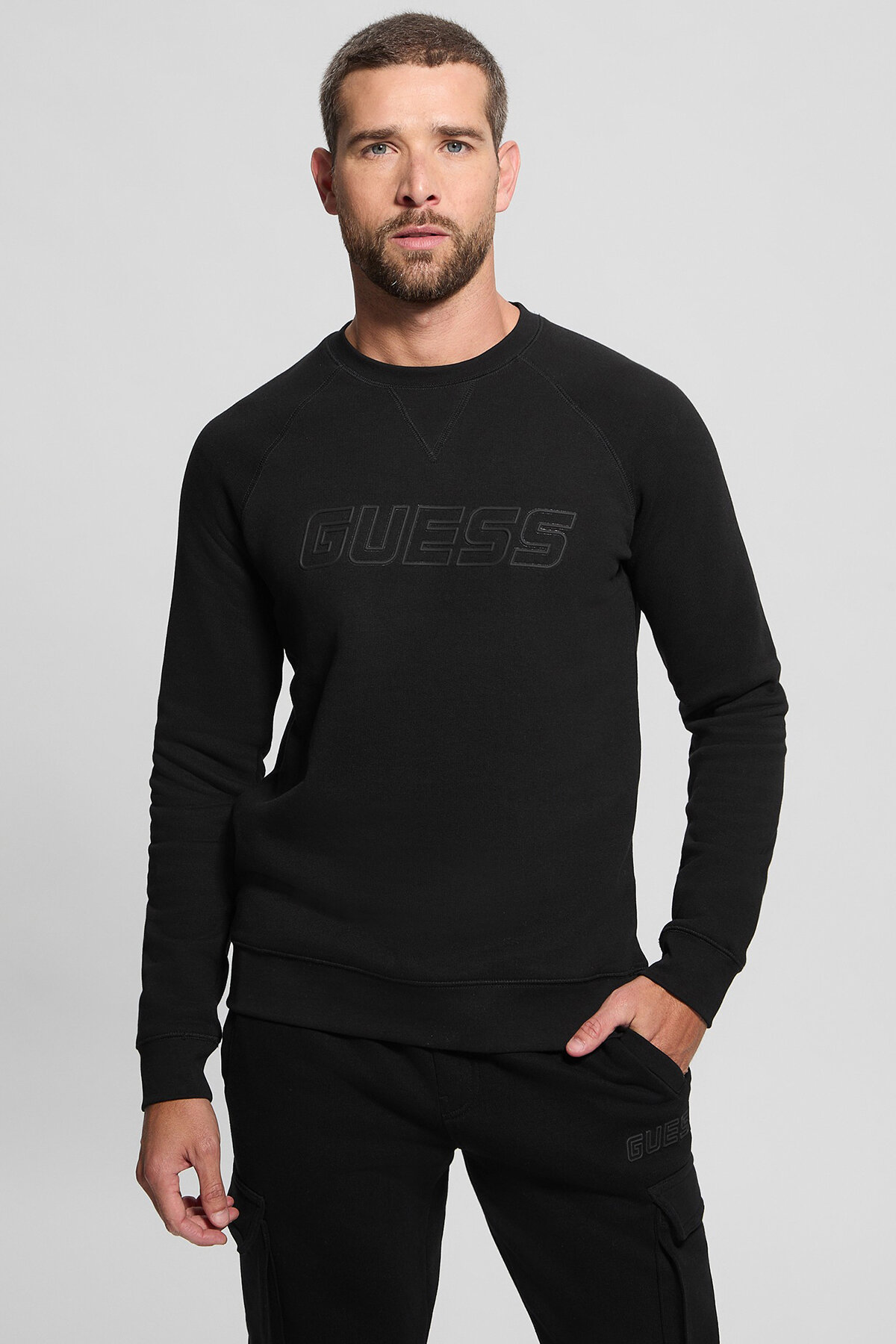 Guess Erkek Sweatshirt SIYAH