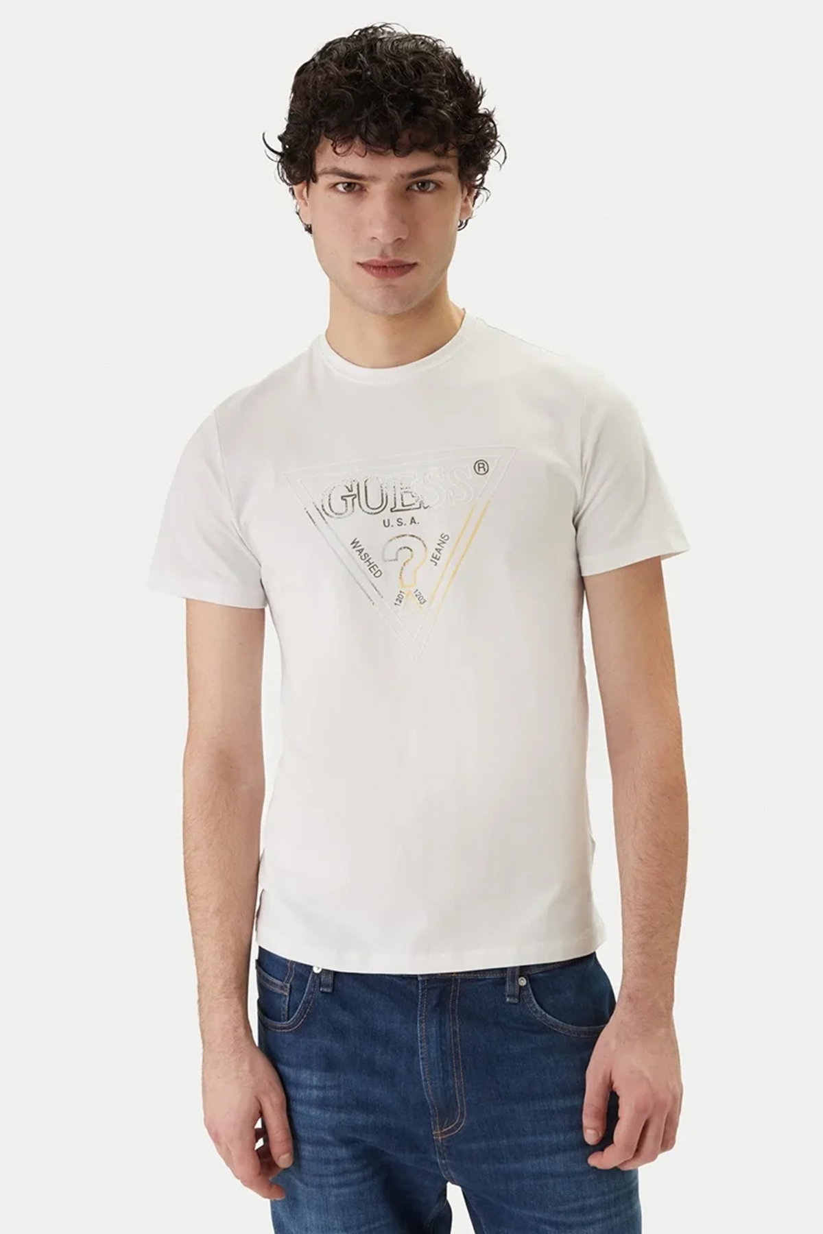 Guess Erkek T-shirt Beyaz