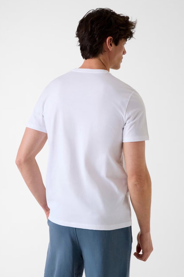 Guess Erkek Bisiklet Yaka T-shirt Beyaz