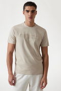 Guess Baskılı Erkek T-shirt KUM