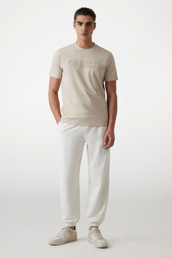 Guess Baskılı Erkek T-shirt KUM