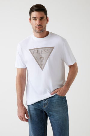 Guess Baskılı Erkek T-shirt Beyaz Guess Baskılı Erkek T-shirt Beyaz