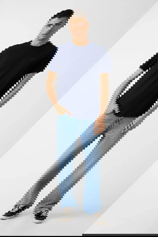 Guess Kısa Kollu Bisiklet Yaka Erkek T-shirt LACIVERT