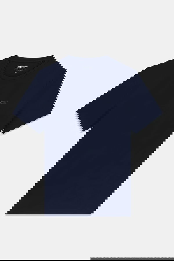 Guess Kısa Kollu Bisiklet Yaka Erkek T-shirt LACIVERT