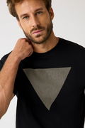 Guess Baskılı Erkek T-shirt SIYAH