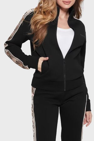 Guess Fermuarlı Kadın Sweat SİYAH Guess Fermuarlı Kadın Sweat SİYAH