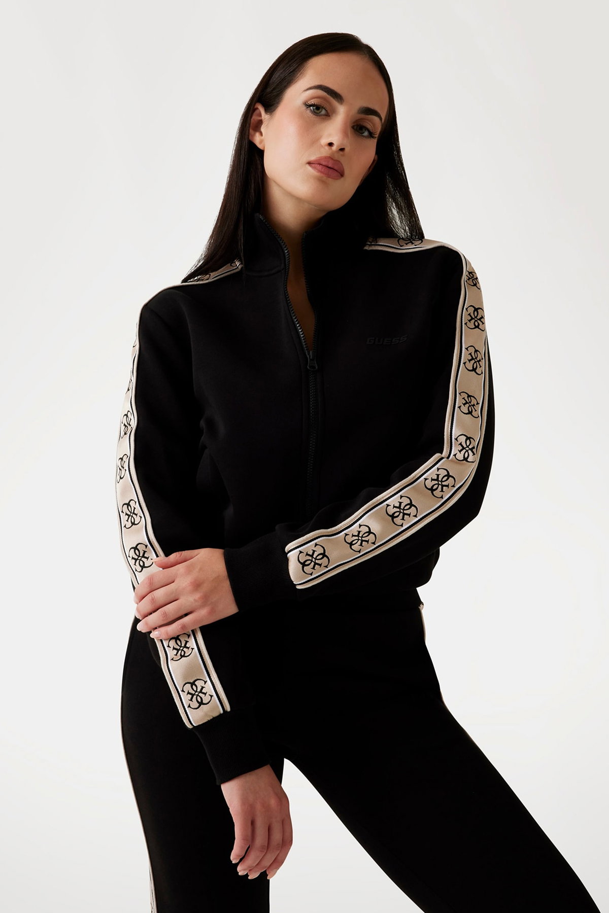 Guess Fermuarlı Kadın Sweat SİYAH