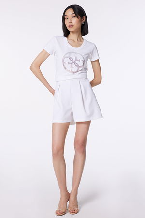 Guess Kadın Baskılı T-shirt BEYAZ Guess Kadın Baskılı T-shirt BEYAZ