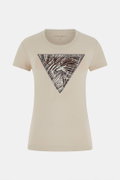 Guess Kadın Bisiklet Yaka T-shirt BEJ