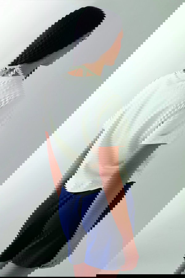 Guess Kadın Bisiklet Yaka T-shirt KREM