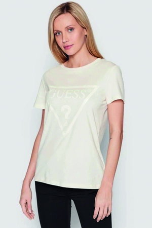Guess Kadın Bisiklet Yaka T-shirt KREM