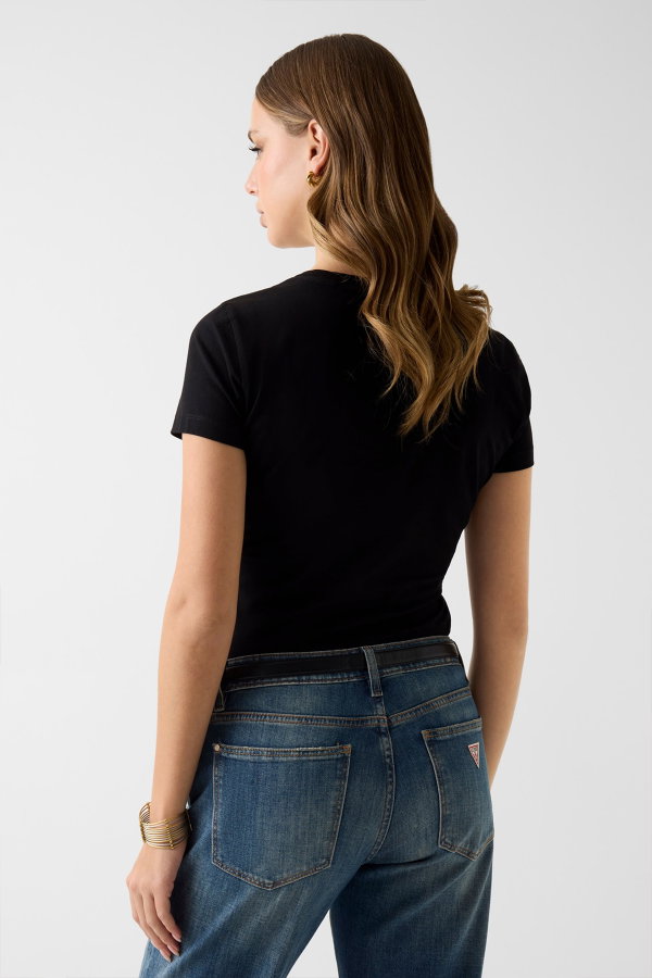 Guess Kadın Bisiklet Yaka T-shirt SIYAH