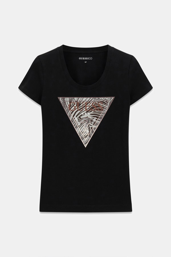 Guess Kadın Bisiklet Yaka T-shirt SIYAH