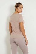 Guess Kadın Bisiklet Yaka T-shirt PUDRA