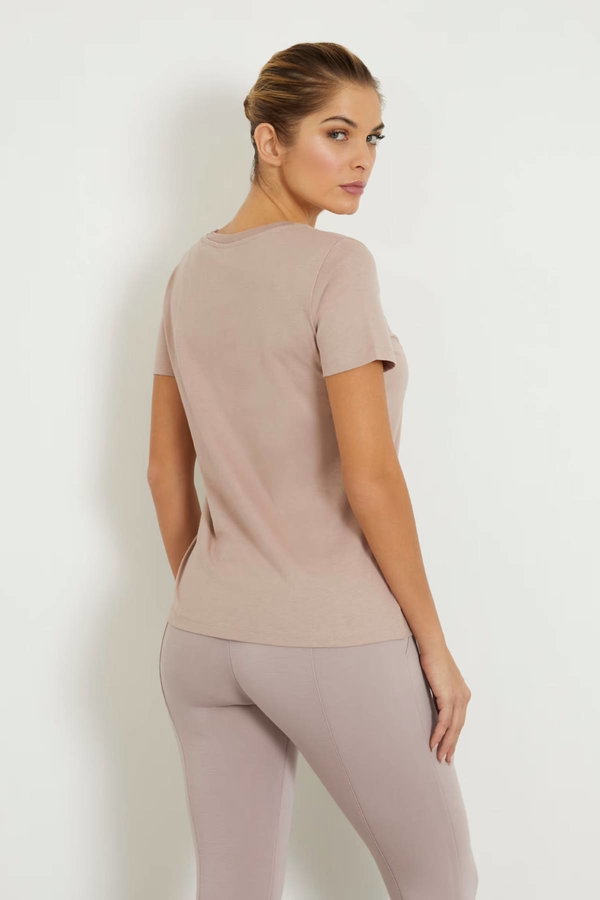 Guess Kadın Bisiklet Yaka T-shirt PUDRA