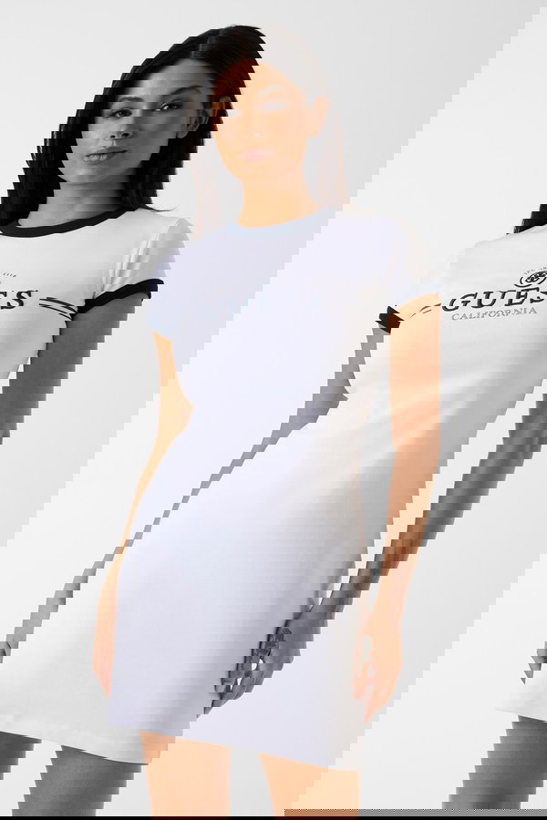 Guess Kısa Kollu Kadın Elbise Beyaz