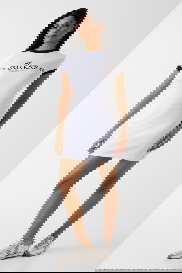 Guess Kısa Kollu Kadın Elbise Beyaz