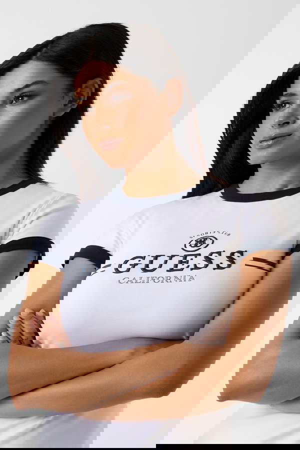 Guess Kısa Kollu Kadın Elbise Beyaz