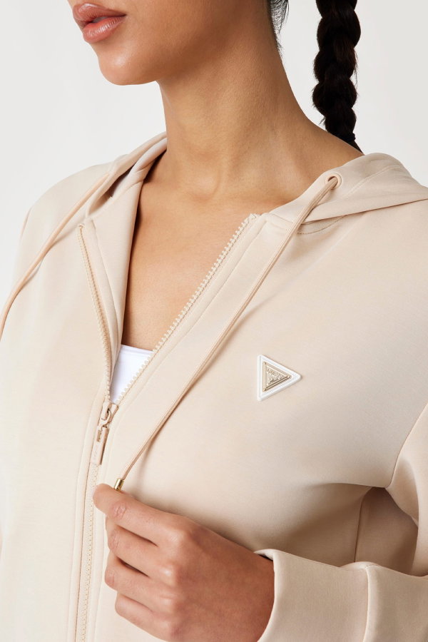 Guess Kadın Fermuarlı Sweatshirt BEJ
